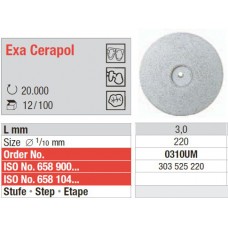 Edenta Exa Cerapol 0310UM – 22mm x 3mm - Tapered Edge Wheels – White – Pack 100 (0310UM-100)